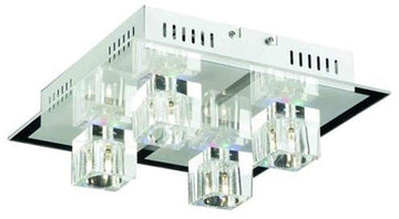 ZC121-2095F11C/EC By Regency Lighting - Karma Collection Chrome Finish 4 Lights Flush Mount