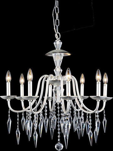 ZC121-5006D26PS/EC By Regency Lighting - Gracieux Collection Polished Silver Finish 8 Lights Dining Room