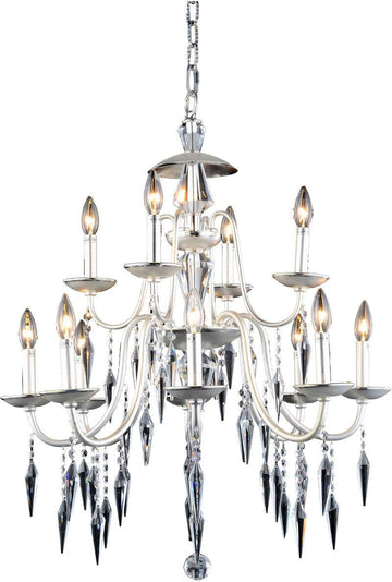 ZC121-5006D28PS/EC By Regency Lighting - Gracieux Collection Polished Silver Finish 12 Lights Dining Room