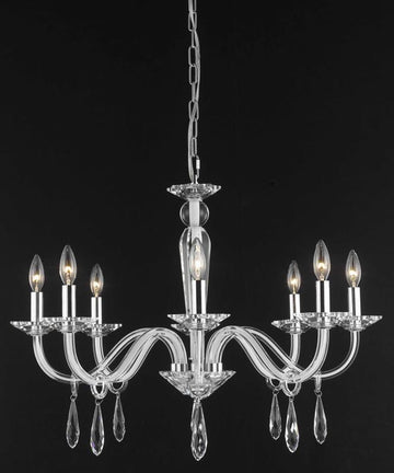 ZC121-6908D29WH/EC By Regency Lighting Avalon Collection 8 Light Chandeliers White Finish