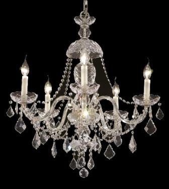 ZC121-7831D25C By Regency Lighting-Alexandria Collection Chrome Finish 5 Lights Chandelier