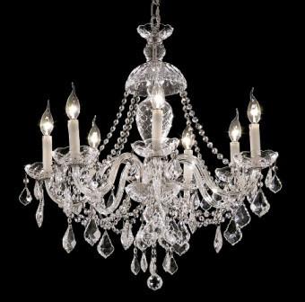 ZC121-7831D26C By Regency Lighting-Alexandria Collection Chrome Finish 7 Lights Chandelier