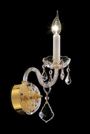 ZC121-7831W1G By Regency Lighting-Alexandria Collection Gold Finish 1 Light Wall Sconce