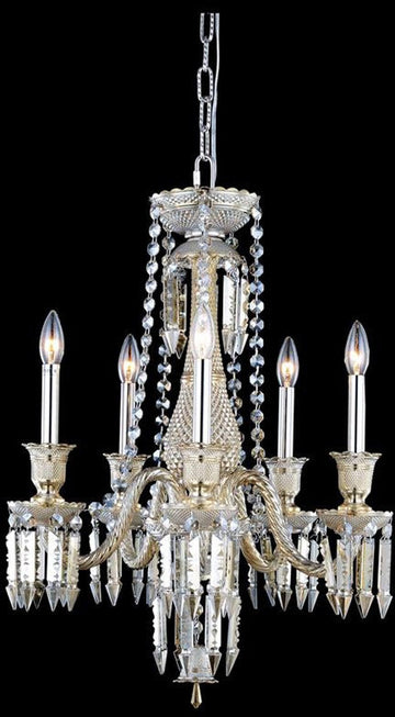 ZC121-8905D21GT-GT/EC By Regency Lighting - Majestic Collection Golden Teak Finish 5 Lights Dining Room