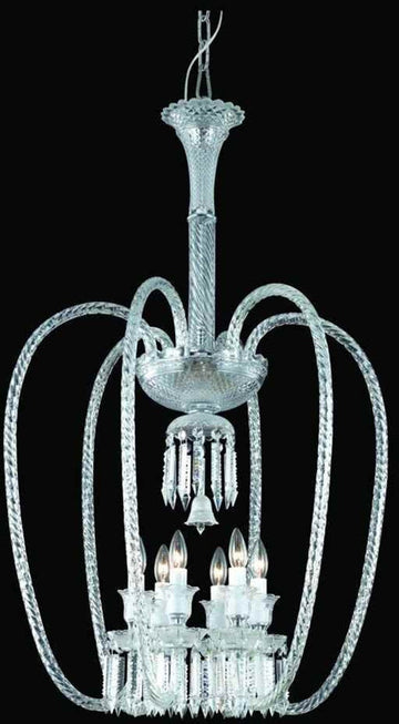 ZC121-8906D27SC/EC By Regency Lighting - Majestic Collection Chrome Finish 6 Lights Dining Room