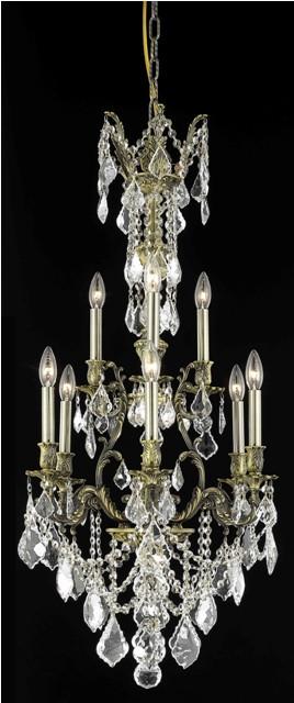 ZC121-9609D21AB/RC By Regency Lighting Monarch Collection 9 Light Chandeliers Antique Bronze Finish