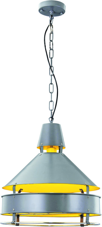 ZC121-PD1240 By Regency Lighting - Industrial Collection Grey Finish 1 Light Pendant Lamp