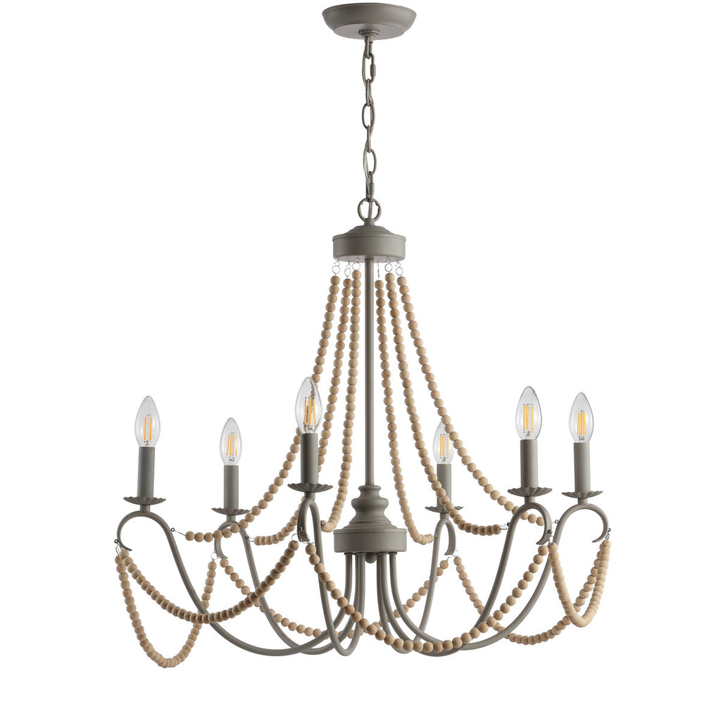 Carnes Bohemian Farmhouse Iron LED Chandelier