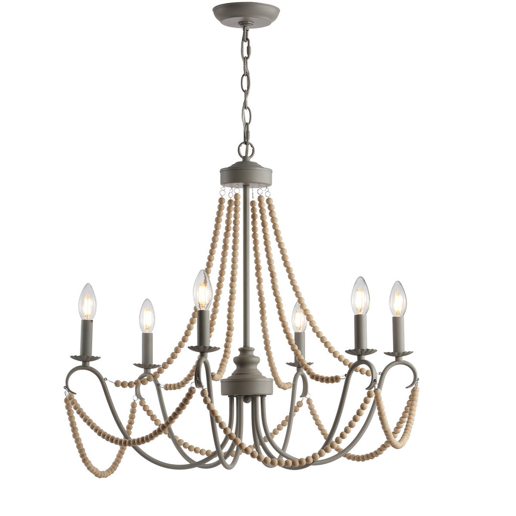 Carnes Bohemian Farmhouse Iron LED Chandelier