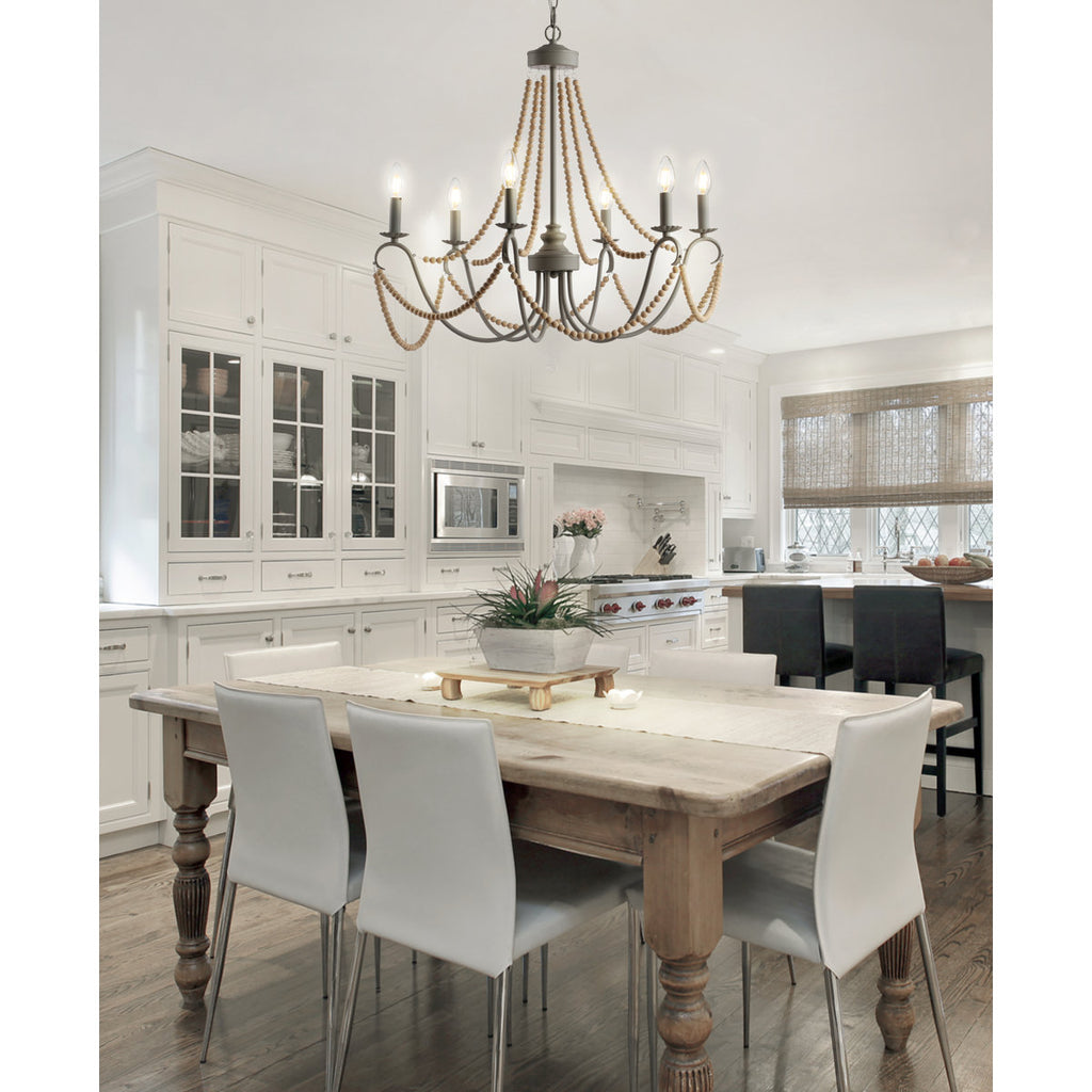 Carnes Bohemian Farmhouse Iron LED Chandelier