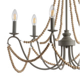 Carnes Bohemian Farmhouse Iron LED Chandelier