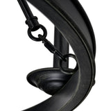 Casimir 8-Light 34" Antique Black Wagon Wheel Chandelier