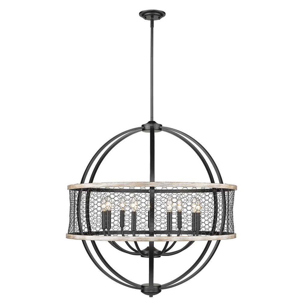 Chowchilla 9-Light Steel Dimmable Globe Chandelier