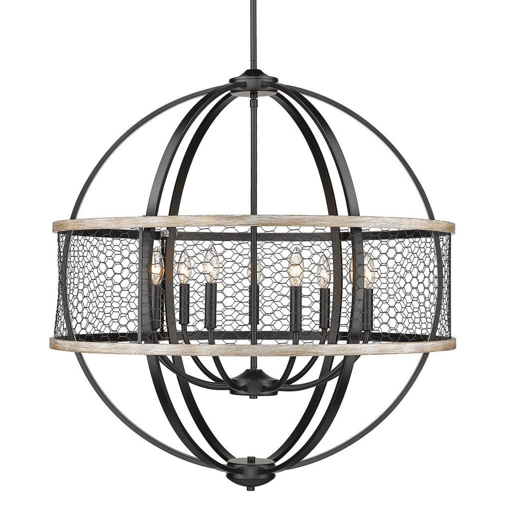 Chowchilla 9-Light Steel Dimmable Globe Chandelier