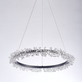 Claire Brushed Silver & Lucite Chandelier
