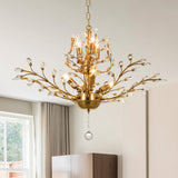 Damijan 30" Modern Firefly Chandelier 7-Light Dimmable with Hanging Chain