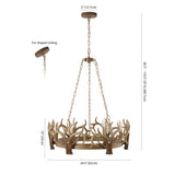 Diny 6-Light Dimmable Geometric Chandelier