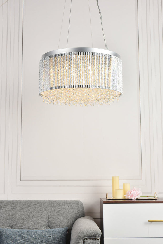 Downes 12-Light Dimmable Drum Chandelier