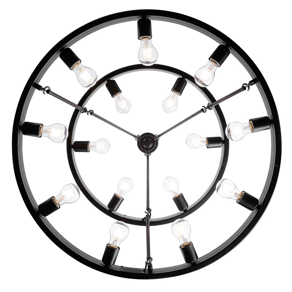 Easterwood 15-Light Steel Dimmable Round Chandelier