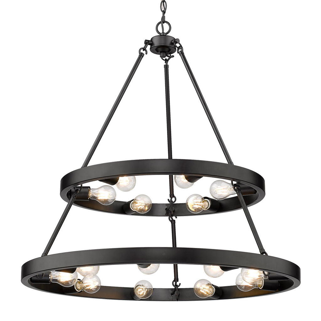 Easterwood 15-Light Steel Dimmable Round Chandelier