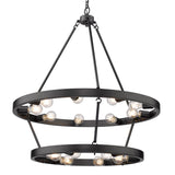 Easterwood 15-Light Steel Dimmable Round Chandelier