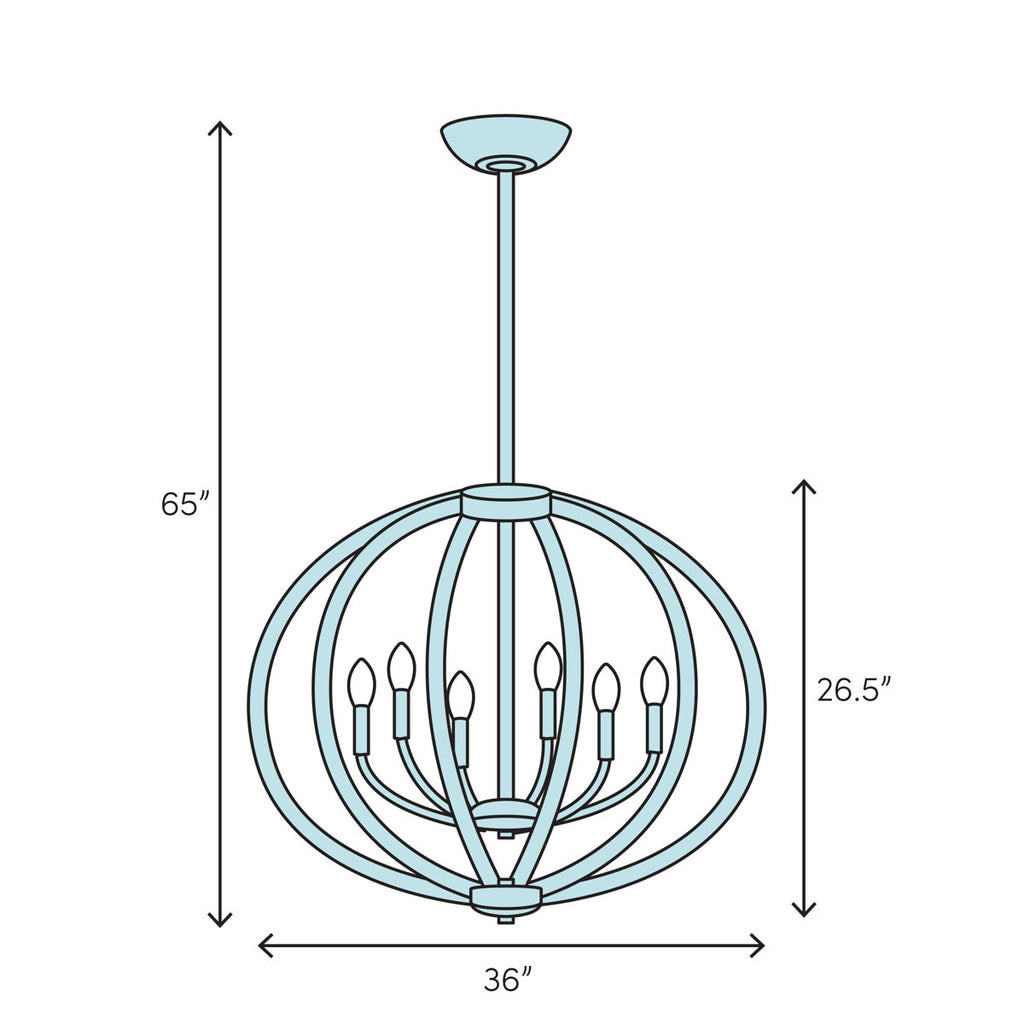 Elata 8-Light Globe Chandelier