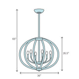 Elata 8-Light Globe Chandelier
