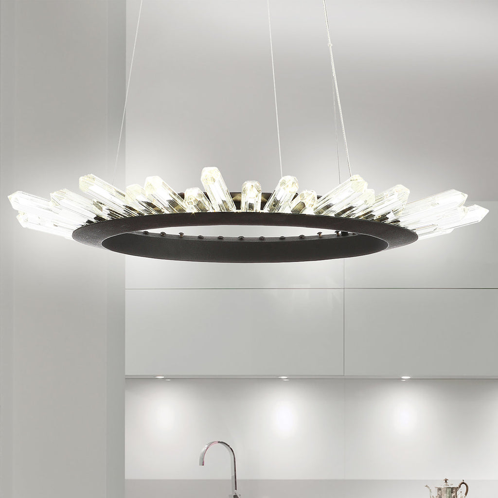 Ella LED Wagon Wheel Chandelier