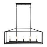 Entrekin 7-Light Dimmable Kitchen Island Square / Rectangle Chandelie