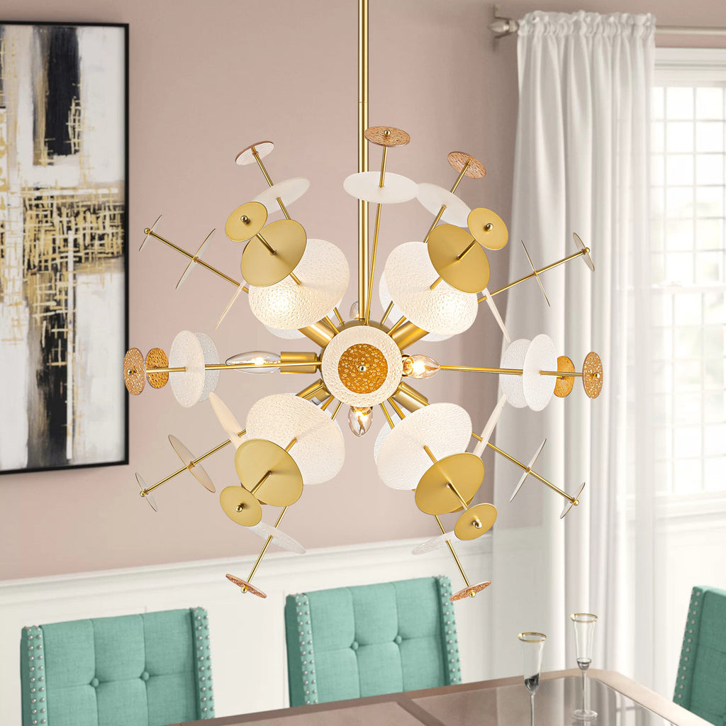 Feven 9-Light Modern Sputnik Sphere Starburst Chandelier