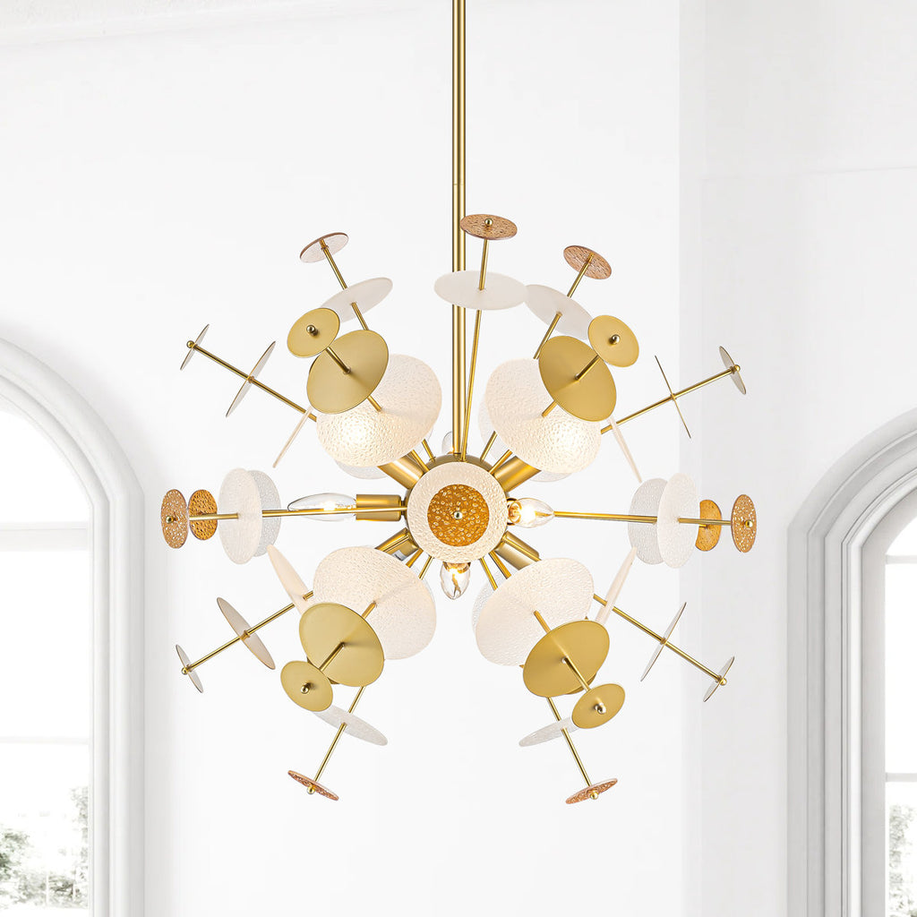 Feven 9-Light Modern Sputnik Sphere Starburst Chandelier