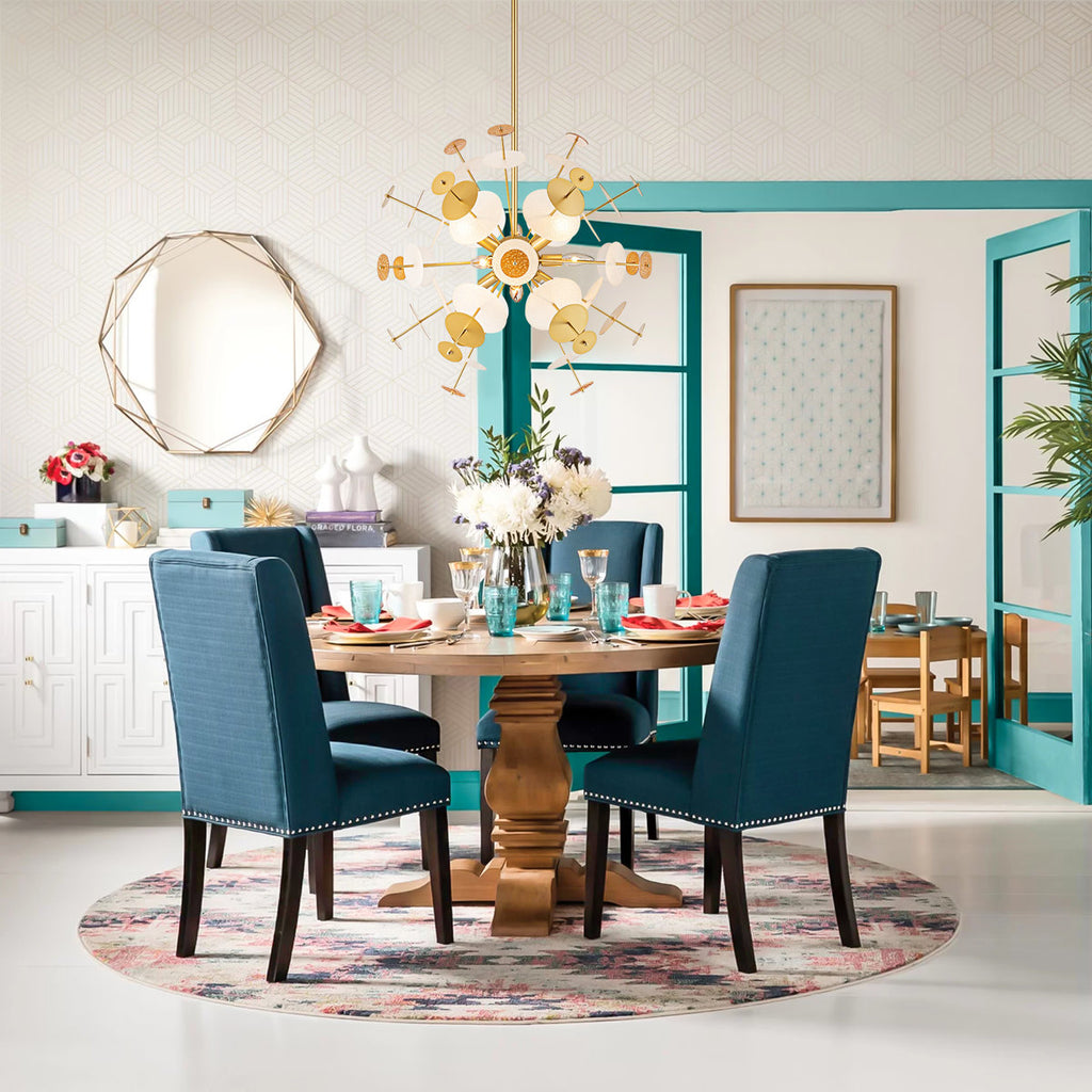 Feven 9-Light Modern Sputnik Sphere Starburst Chandelier