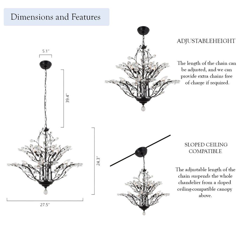 Grinstead 8-Light Dimmable Empire Chandelier