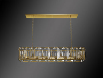 Luxe Crystal Chandelier Collection Vintage Rustic Lighting W 54" H 19.5" D 16.5" - G7-CG/4600/16
