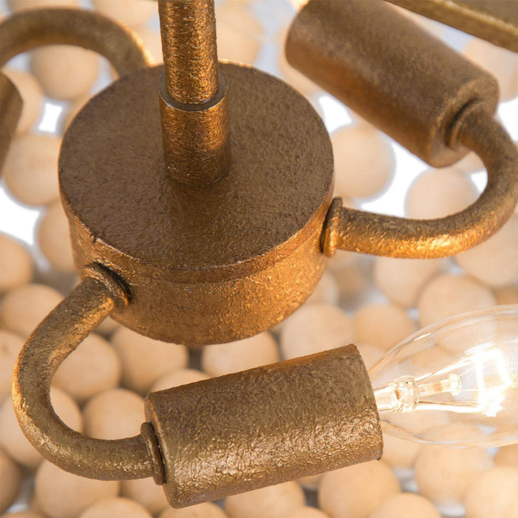 Hatfrneld 3-Light Chandelier with Wood Beaded