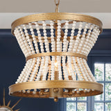 Hatfrneld 3-Light Chandelier with Wood Beaded