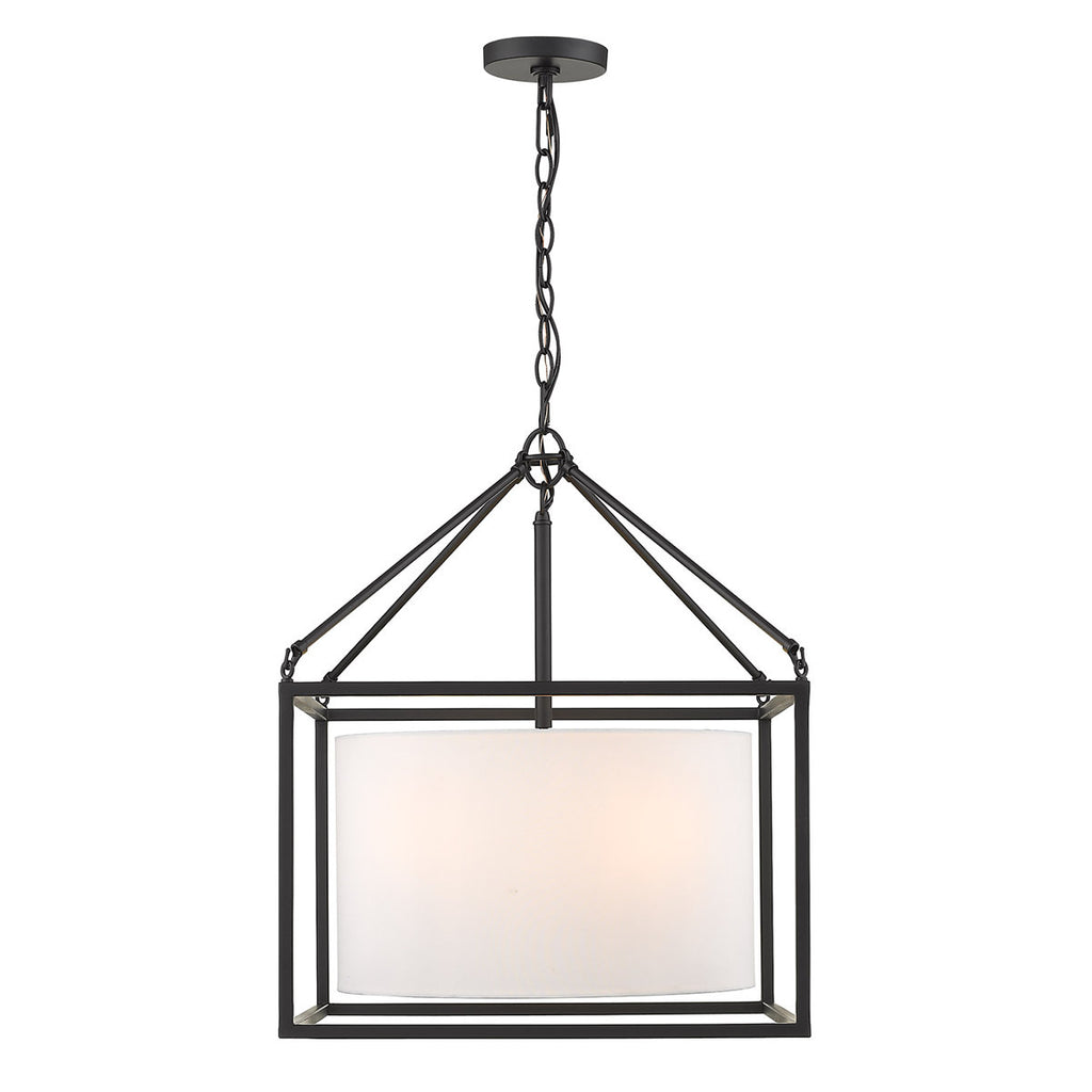 Hodder 5-Light Steel Dimmable Square Chandelier