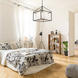 Hodder 5-Light Steel Dimmable Square Chandelier