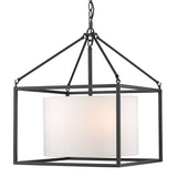 Hodder 5-Light Steel Dimmable Square Chandelier