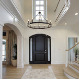 Jashlyn 12-Light Dimmable Wagon Wheel Chandelier