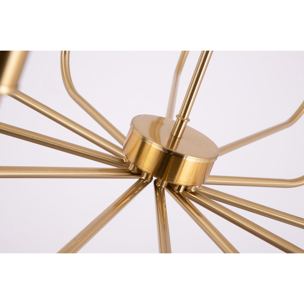 Jassel 12-Light 40"W Polished Brass Dimmable Classic Candle - Style Tradtional/Classic Chandelier for Dining Room or Kitchen