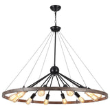 Kelcie 12-Light Large 43.3'' Dimmable Sputnik Wagon Wheel Chandelier