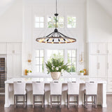 Kelcie 12-Light Large 43.3'' Dimmable Sputnik Wagon Wheel Chandelier