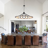 Kelcie 12-Light Large 43.3'' Dimmable Sputnik Wagon Wheel Chandelier