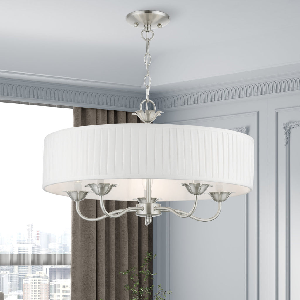 Lamotte 5-Light Dimmable Drum Chandelier