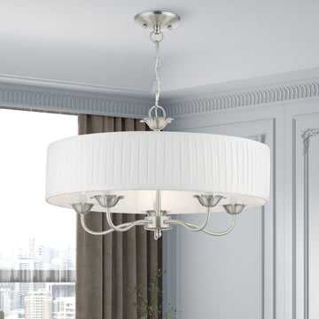 Lamotte 5-Light Dimmable Drum Chandelier