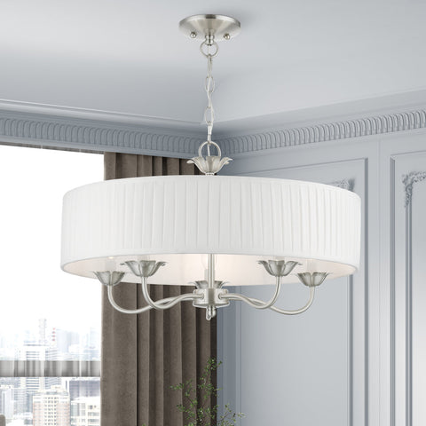 Lamotte 5-Light Dimmable Drum Chandelier