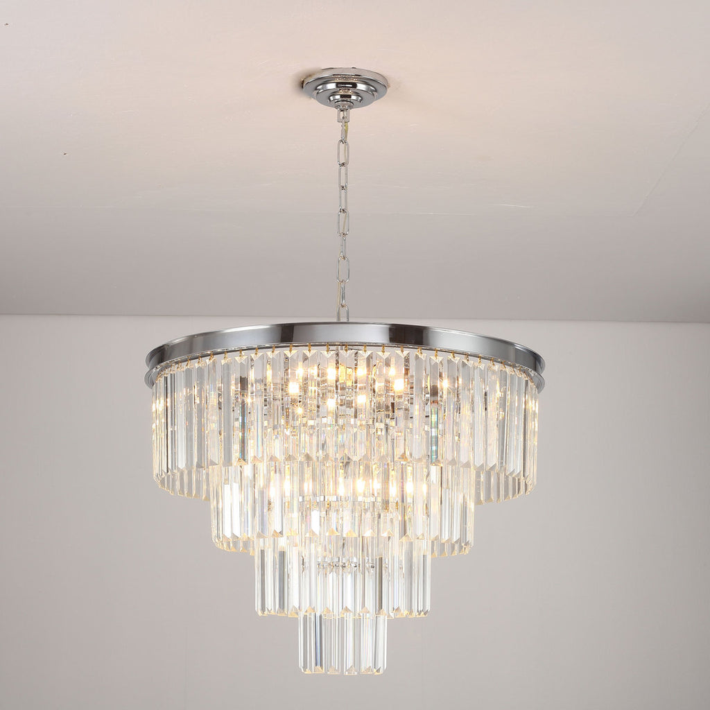 Macguiness 11-Light Dimmable Tiered Chandelier