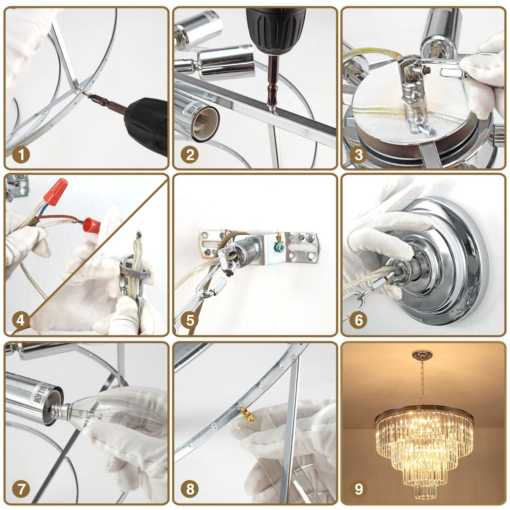 Macguiness 11-Light Dimmable Tiered Chandelier