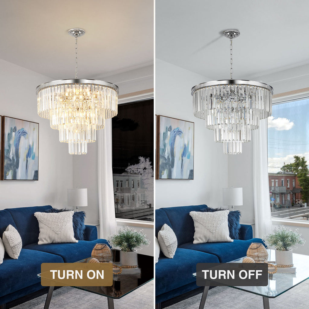 Macguiness 11-Light Dimmable Tiered Chandelier